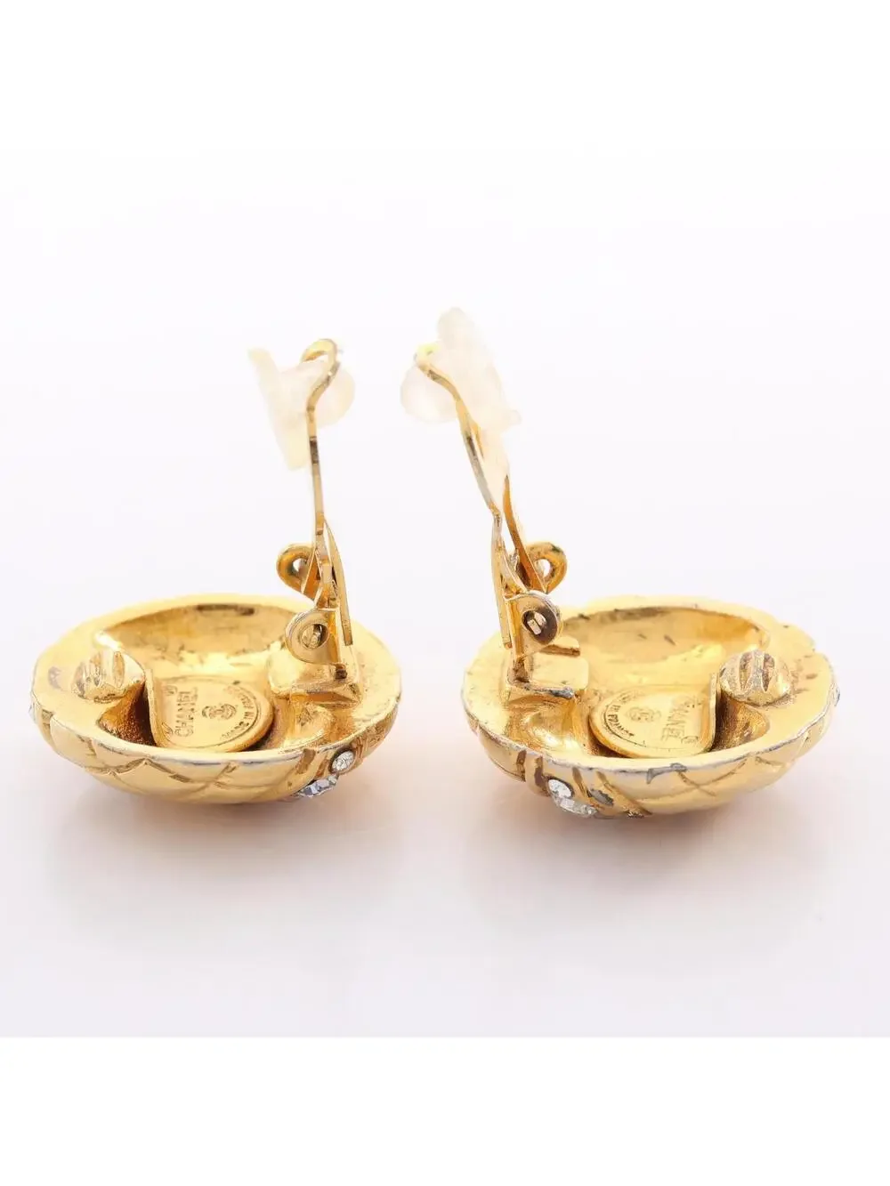 Chanel Matelasse Circle Round Earrings #308081C34B